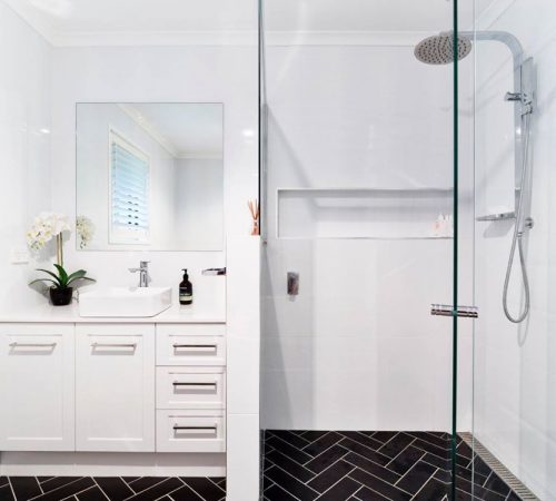 River City Constructions Belclare black and white bathroom